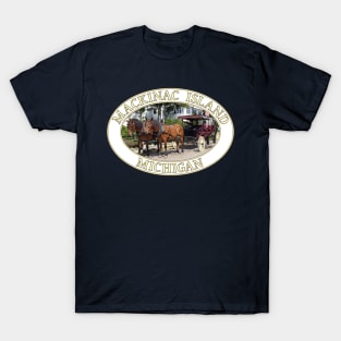 Horse and Carriage on Mackinac Island, Michigan T-Shirt